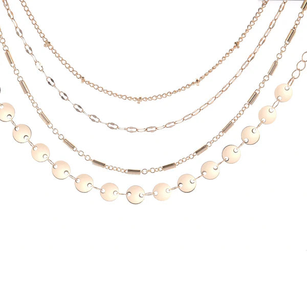 Tube Chain Disc Lace Bracelet