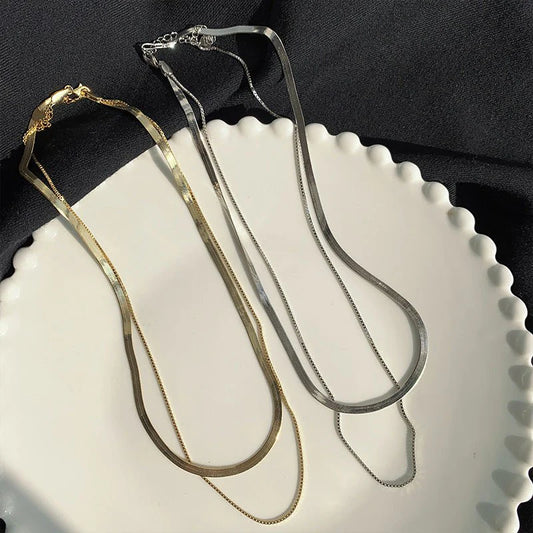 Retro Layered Double Layered Necklace